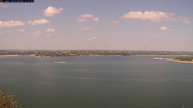 Lake Travis webcam, September 8, 2015 10:20 AM CT