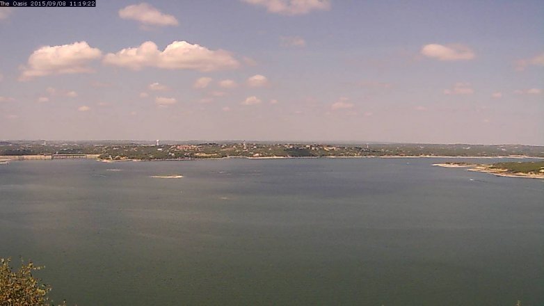 Lake Travis webcam, September 8, 2015 10:25 AM CT