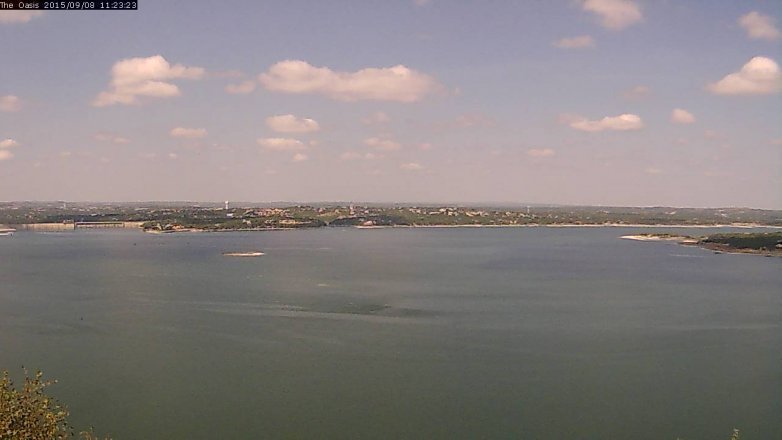 Lake Travis webcam, September 8, 2015 10:30 AM CT