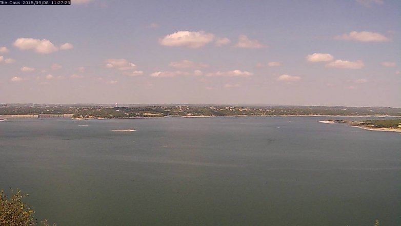 Lake Travis webcam, September 8, 2015 10:35 AM CT