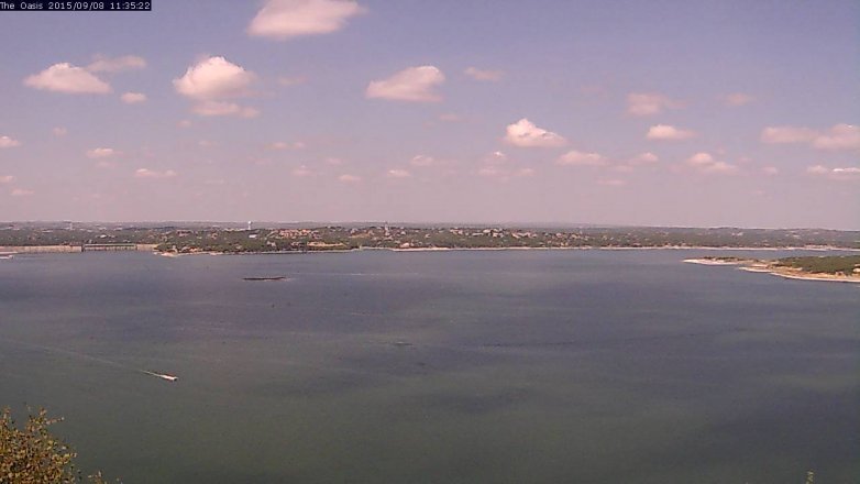 Lake Travis webcam, September 8, 2015 10:40 AM CT