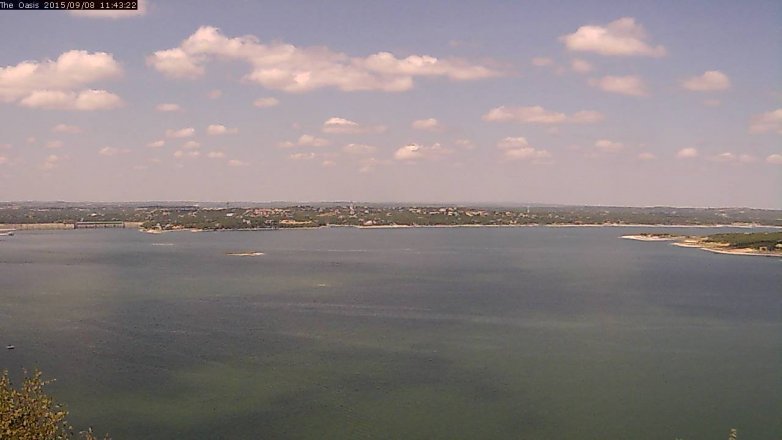 Lake Travis webcam, September 8, 2015 10:50 AM CT