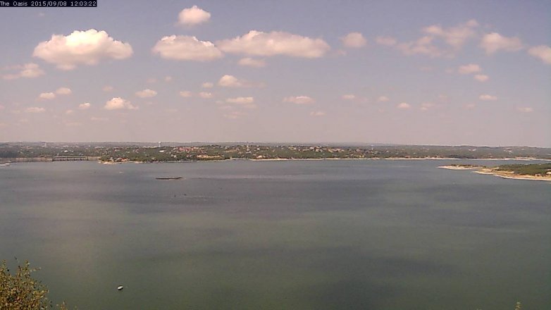 Lake Travis webcam, September 8, 2015 11:10 AM CT