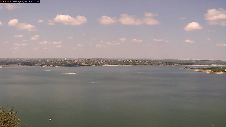 Lake Travis webcam, September 8, 2015 11:15 AM CT