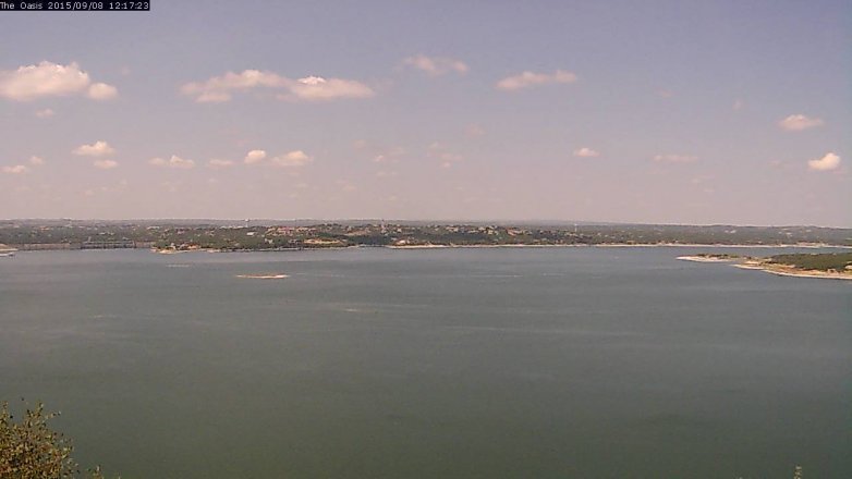 Lake Travis webcam, September 8, 2015 11:25 AM CT