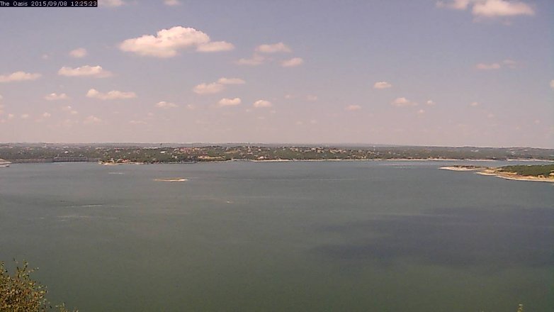 Lake Travis webcam, September 8, 2015 11:30 AM CT