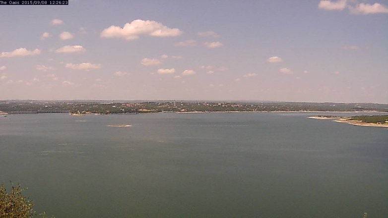 Lake Travis webcam, September 8, 2015 11:35 AM CT