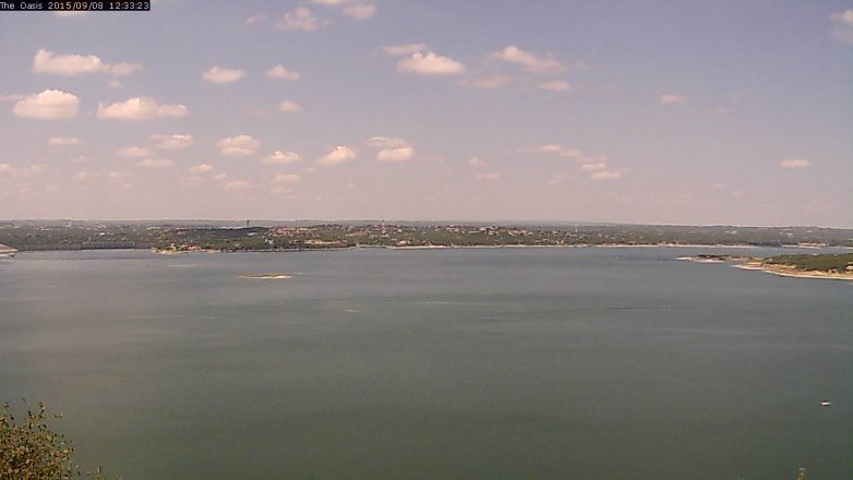 Lake Travis webcam, September 8, 2015 11:40 AM CT
