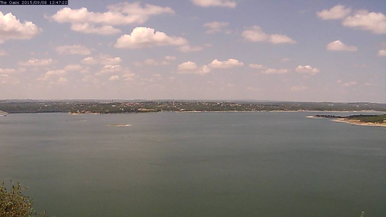 Lake Travis webcam, September 8, 2015 11:55 AM CT