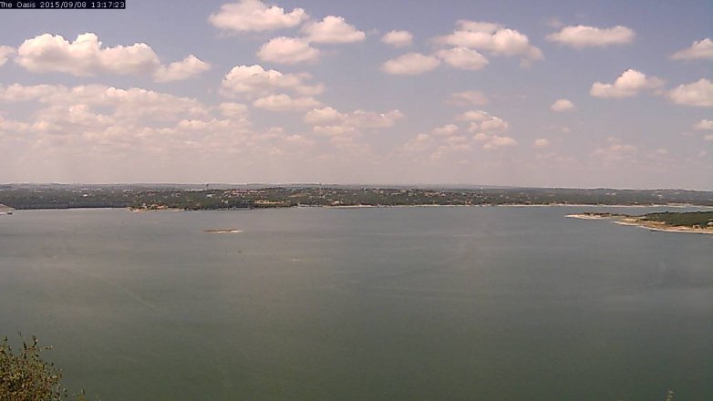 Lake Travis webcam, September 8, 2015 12:25 PM CT
