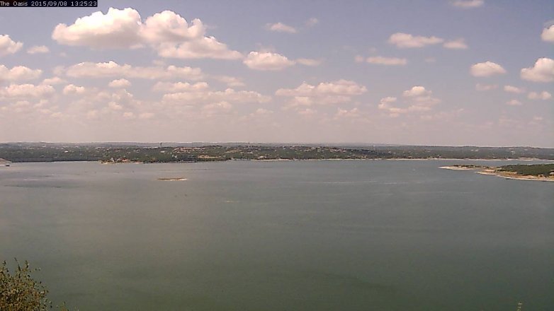 Lake Travis webcam, September 8, 2015 12:35 PM CT