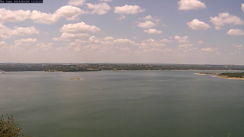 Lake Travis webcam, September 8, 2015 12:40 PM CT