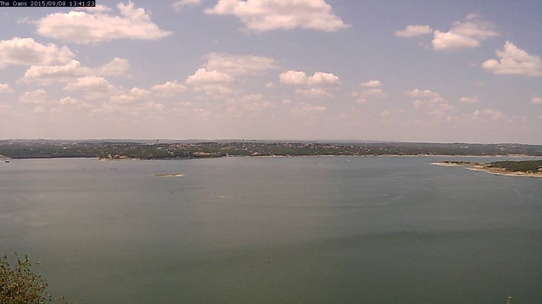 Lake Travis webcam, September 8, 2015 12:50 PM CT