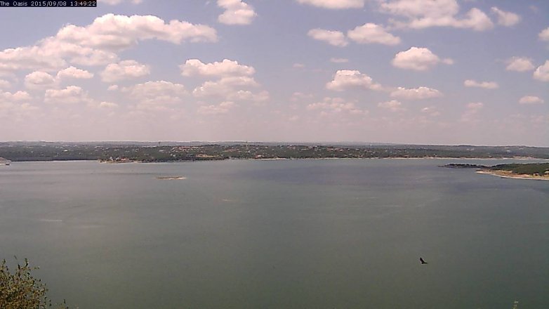 Lake Travis webcam, September 8, 2015 12:55 PM CT