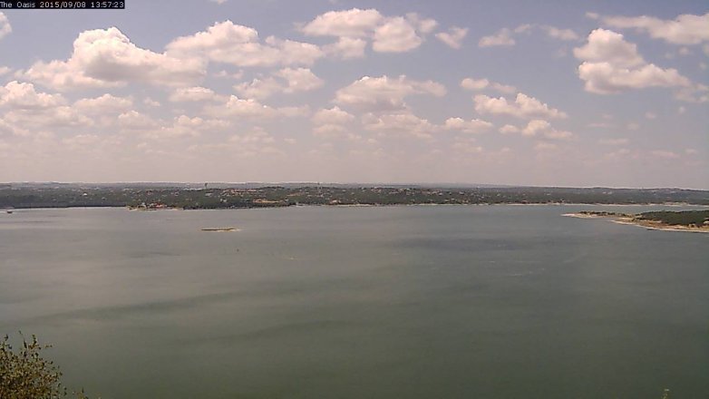 Lake Travis webcam, September 8, 2015 1:05 PM CT