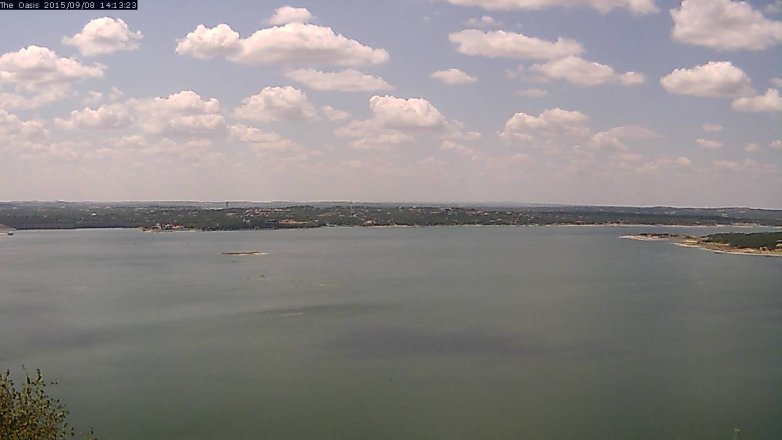 Lake Travis webcam, September 8, 2015 1:20 PM CT