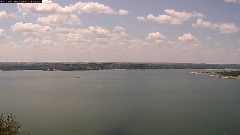 Lake Travis webcam, September 8, 2015 1:35 PM CT