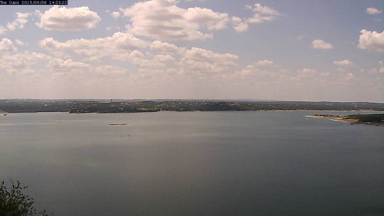 Lake Travis webcam, September 8, 2015 1:40 PM CT