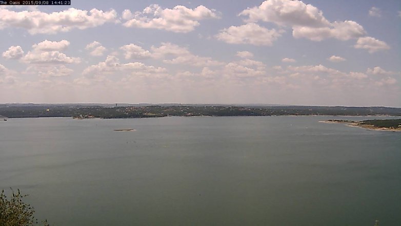 Lake Travis webcam, September 8, 2015 1:50 PM CT