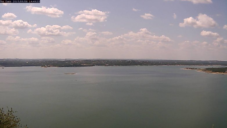 Lake Travis webcam, September 8, 2015 1:55 PM CT