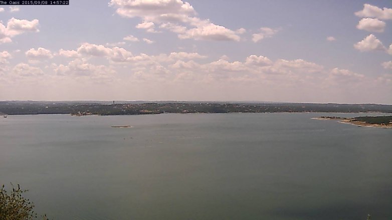 Lake Travis webcam, September 8, 2015 2:05 PM CT