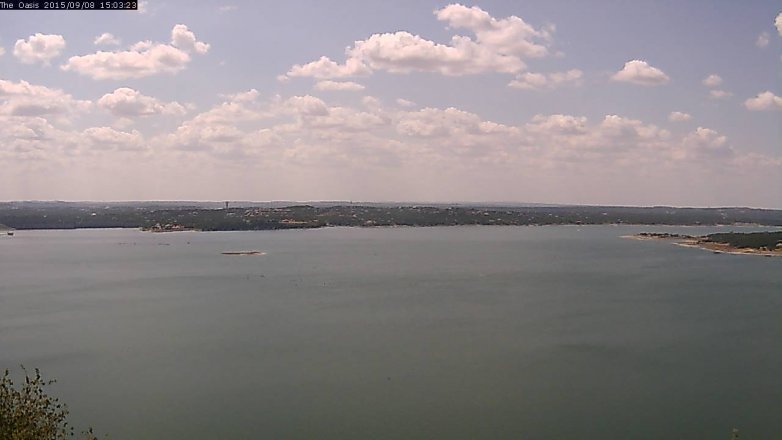 Lake Travis webcam, September 8, 2015 2:10 PM CT