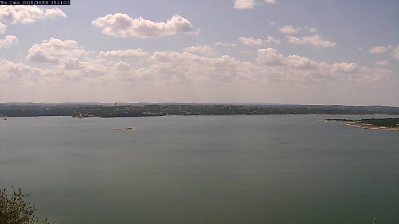 Lake Travis webcam, September 8, 2015 2:15 PM CT