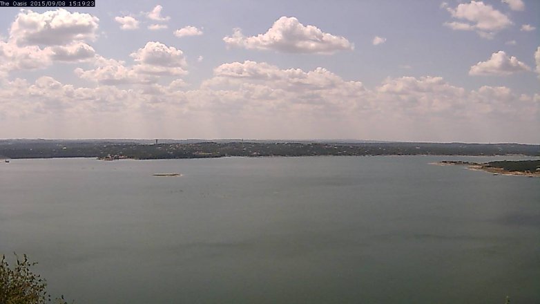 Lake Travis webcam, September 8, 2015 2:25 PM CT