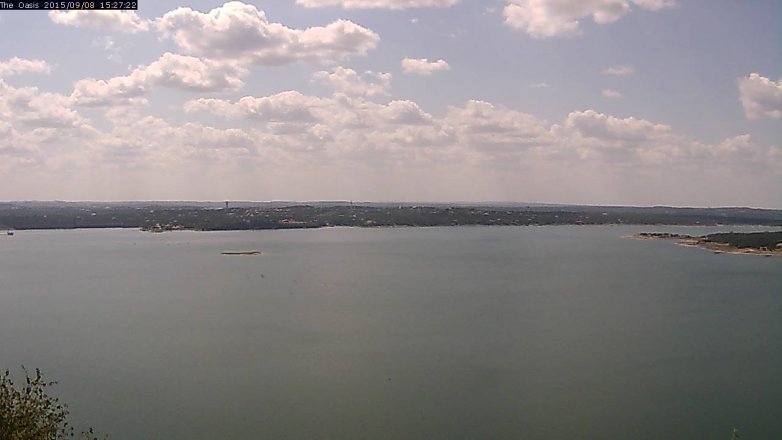 Lake Travis webcam, September 8, 2015 2:35 PM CT