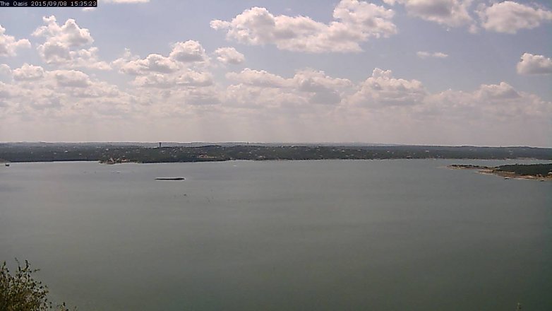 Lake Travis webcam, September 8, 2015 2:40 PM CT