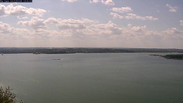 Lake Travis webcam, September 8, 2015 2:50 PM CT