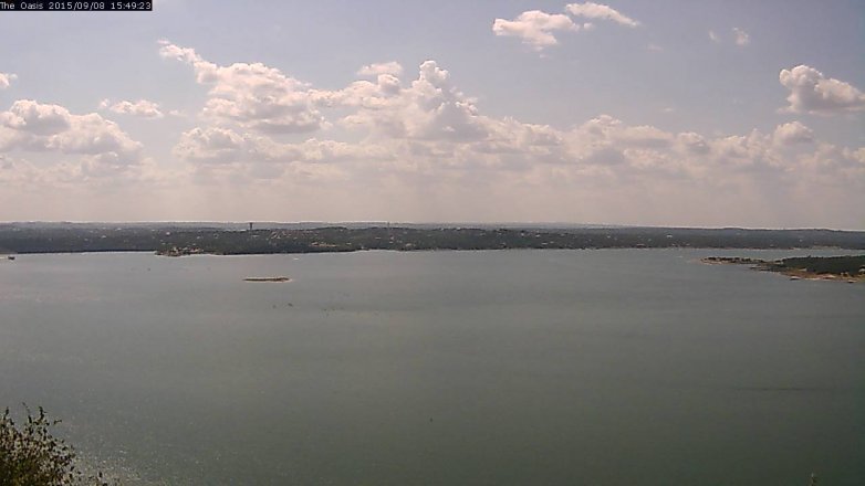 Lake Travis webcam, September 8, 2015 2:55 PM CT