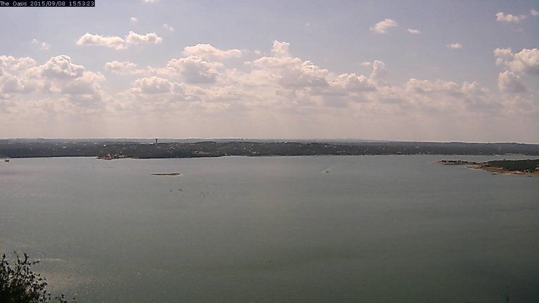 Lake Travis webcam, September 8, 2015 3:00 PM CT