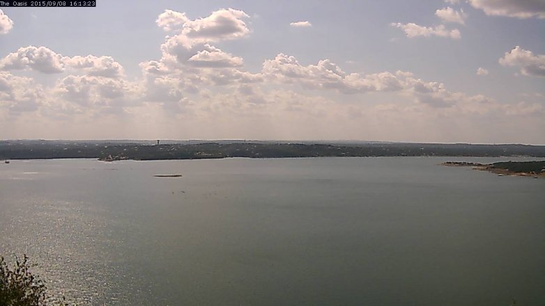 Lake Travis webcam, September 8, 2015 3:20 PM CT