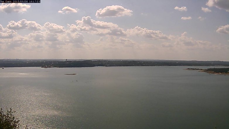 Lake Travis webcam, September 8, 2015 3:25 PM CT