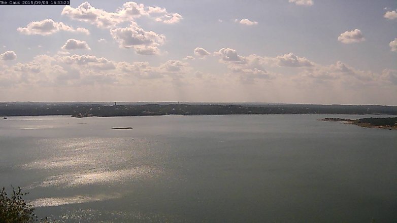 Lake Travis webcam, September 8, 2015 3:40 PM CT