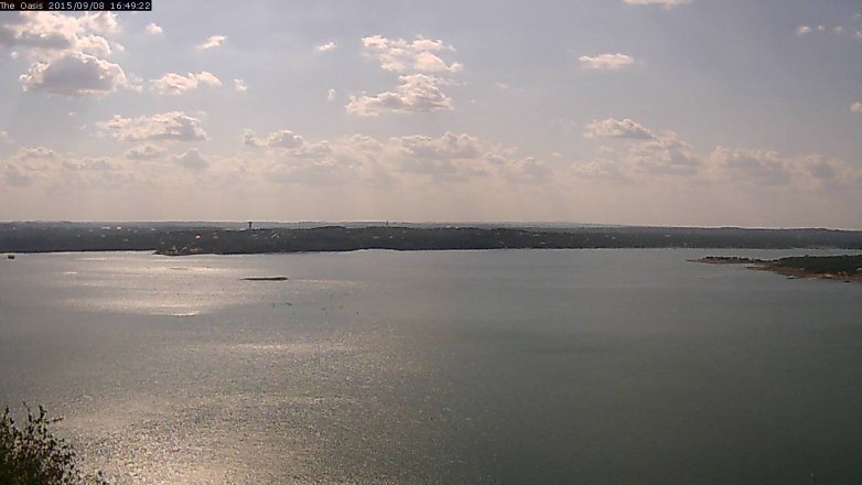 Lake Travis webcam, September 8, 2015 3:55 PM CT