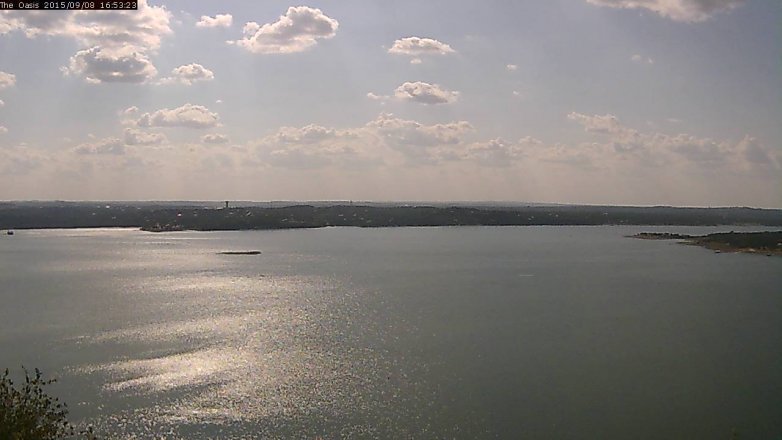 Lake Travis webcam, September 8, 2015 4:00 PM CT