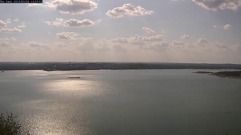 Lake Travis webcam, September 8, 2015 4:05 PM CT