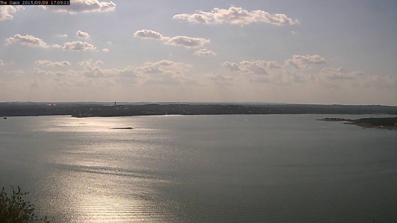 Lake Travis webcam, September 8, 2015 4:15 PM CT