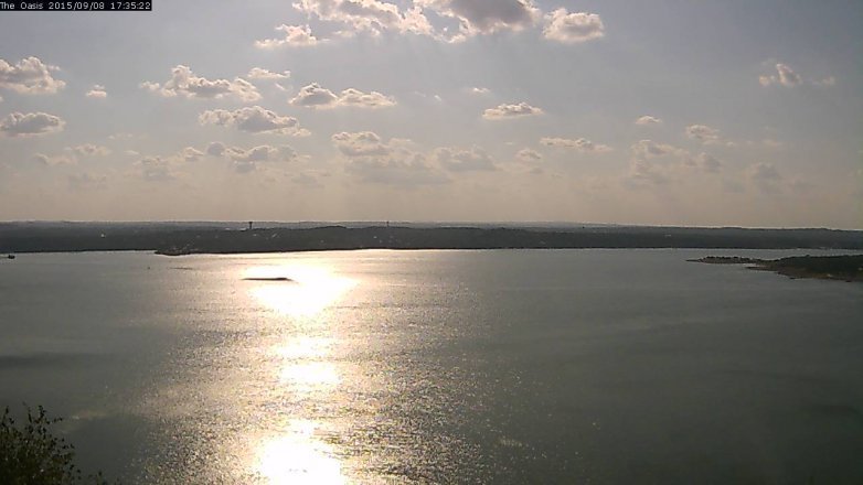 Lake Travis webcam, September 8, 2015 4:40 PM CT