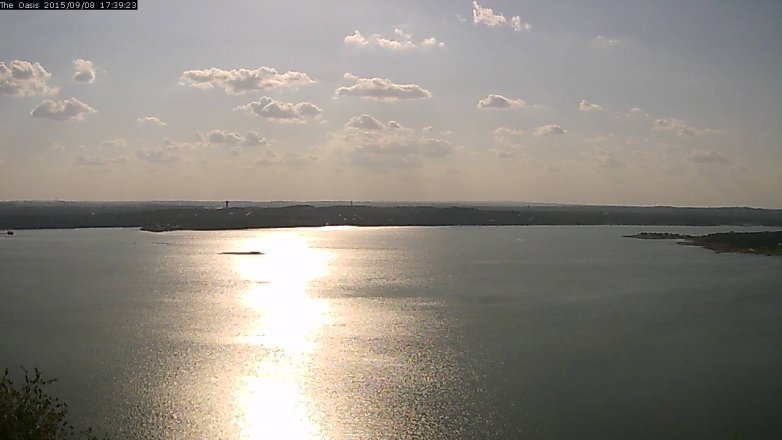 Lake Travis webcam, September 8, 2015 4:45 PM CT