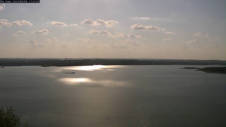Lake Travis webcam, September 8, 2015 4:55 PM CT