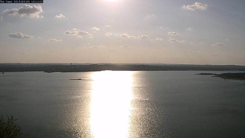 Lake Travis webcam, September 8, 2015 5:20 PM CT