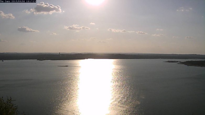 Lake Travis webcam, September 8, 2015 5:25 PM CT
