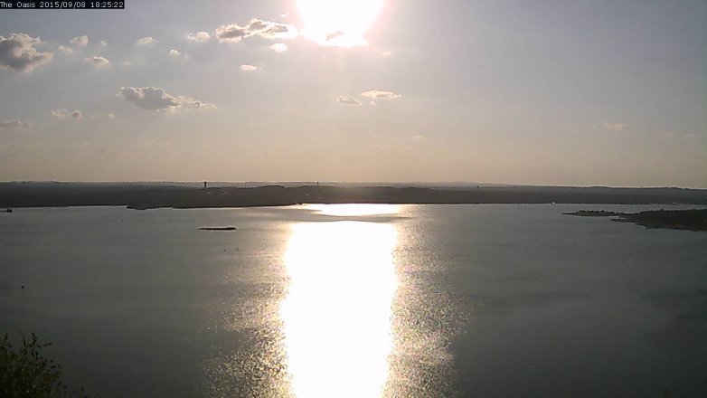 Lake Travis webcam, September 8, 2015 5:30 PM CT