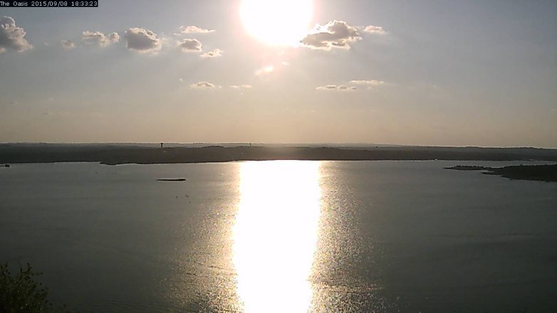 Lake Travis webcam, September 8, 2015 5:40 PM CT