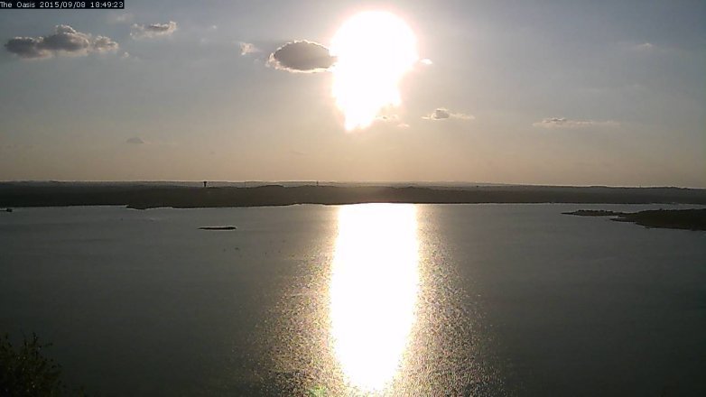 Lake Travis webcam, September 8, 2015 5:55 PM CT
