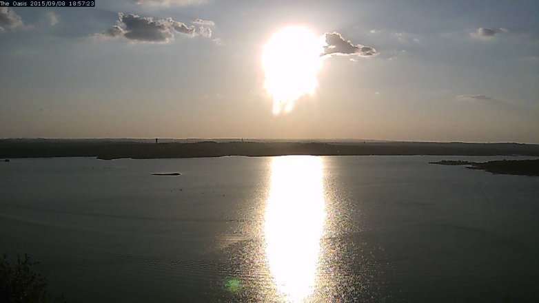 Lake Travis webcam, September 8, 2015 6:05 PM CT