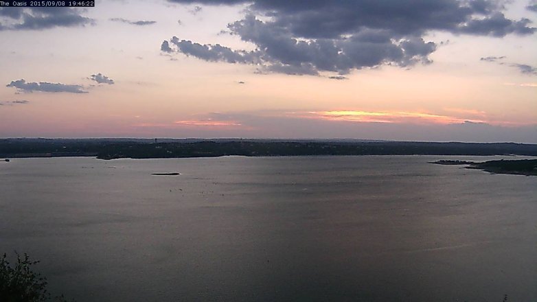 Lake Travis webcam, September 8, 2015 6:55 PM CT